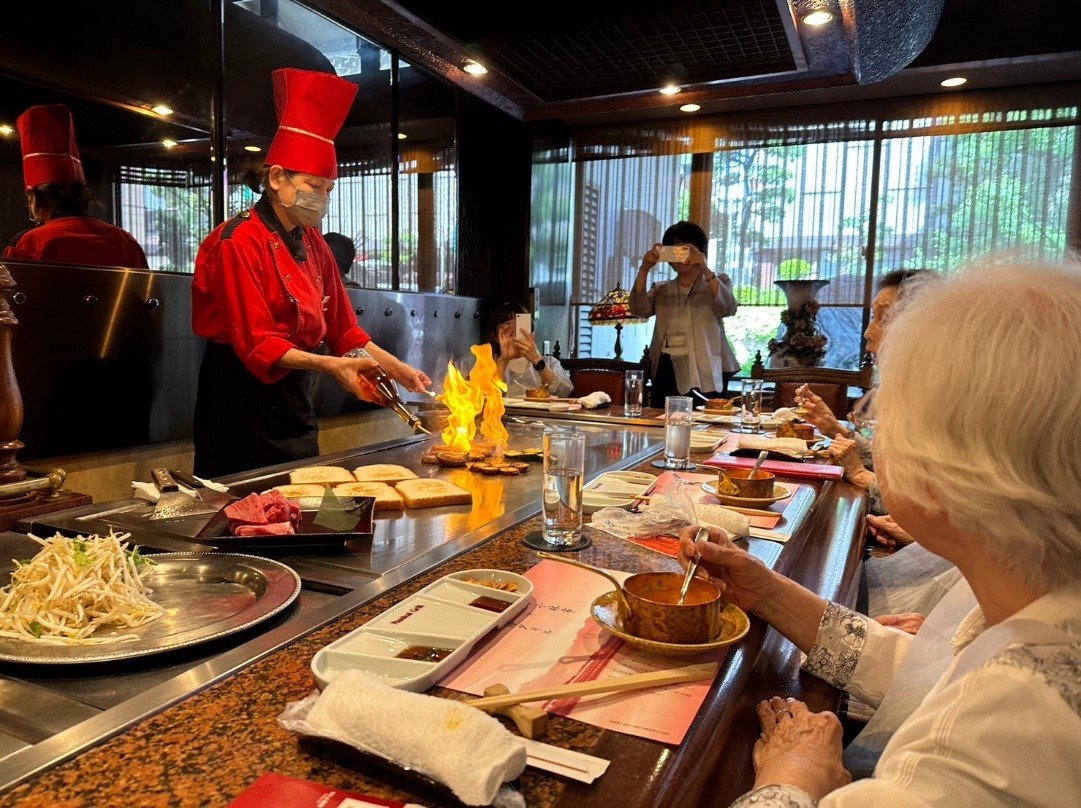 鉄板焼きの風景