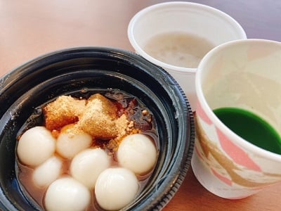 「白玉金時＆抹茶」と「チェー」