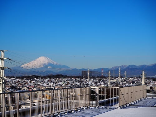 屋上からの富士山