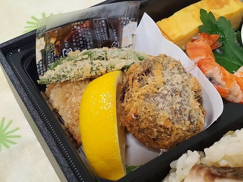 ■フライ盛り合わせ（湯葉巻フライ、椎茸すり身、アスパラ）