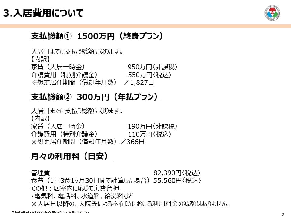 入居費用について