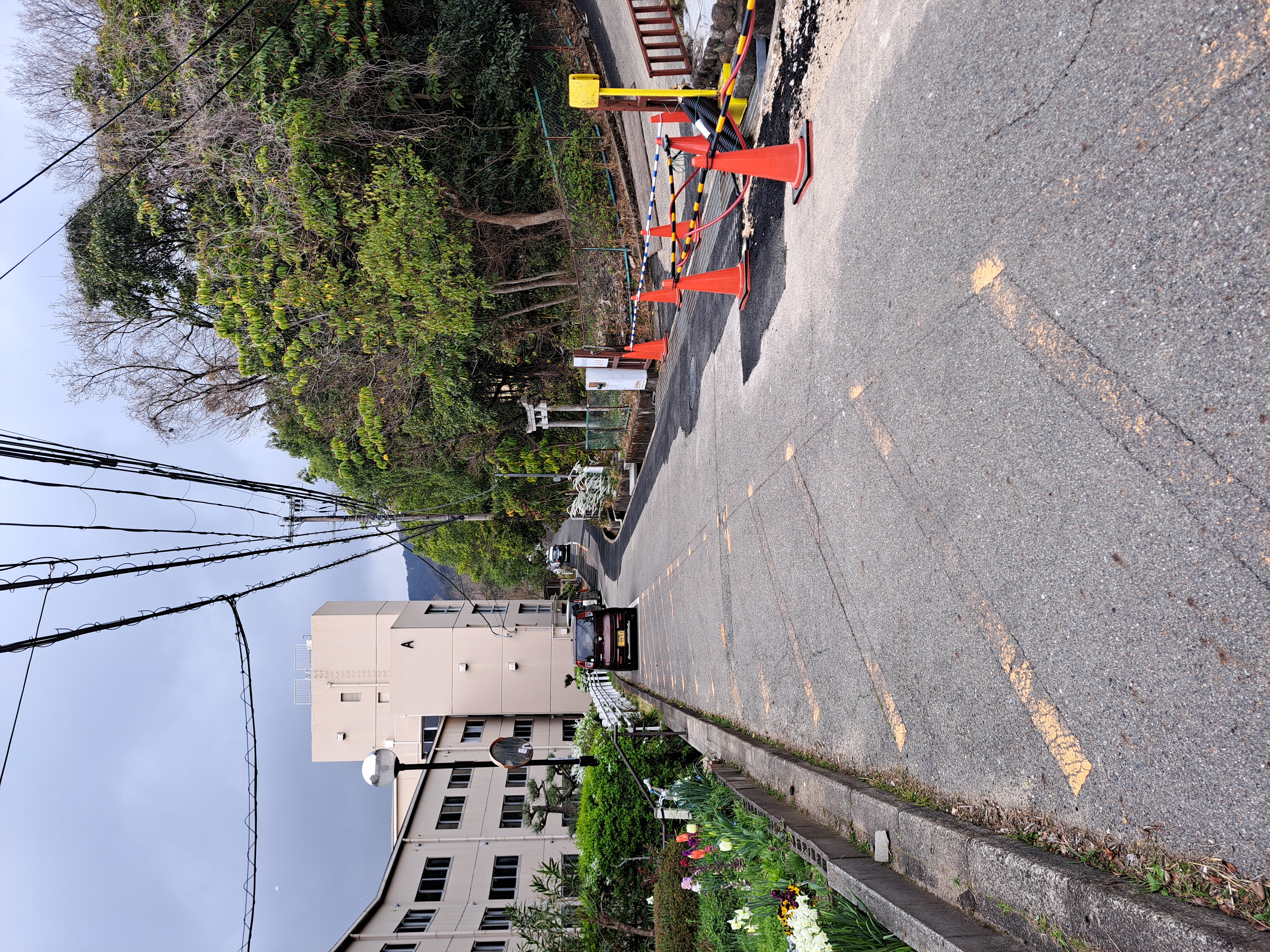 北側道路工事の様子