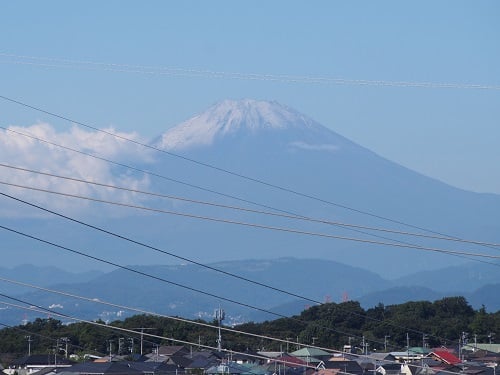 屋上から望む富士山