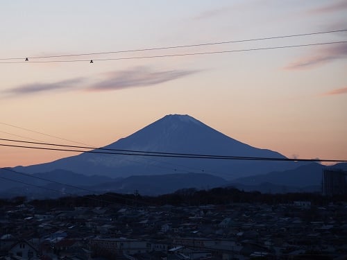 屋上からの富士山