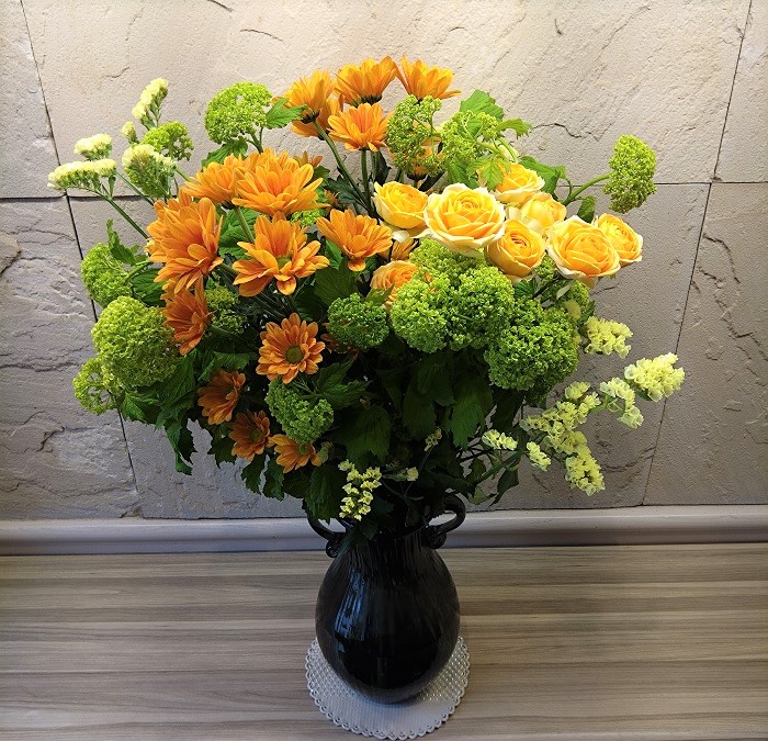 玄関のお花
