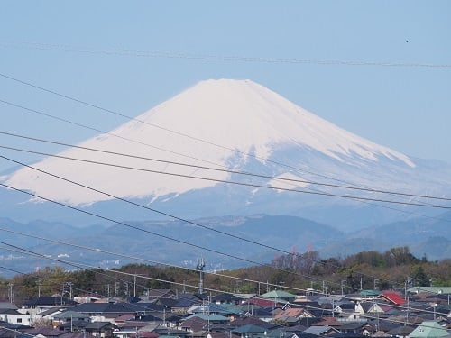 屋上から望む富士山