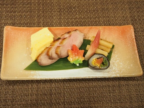 ■鴨の味噌漬け焼き　他五種盛り