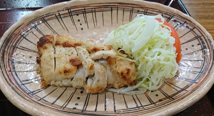 【夕食】鶏肉の山椒焼き