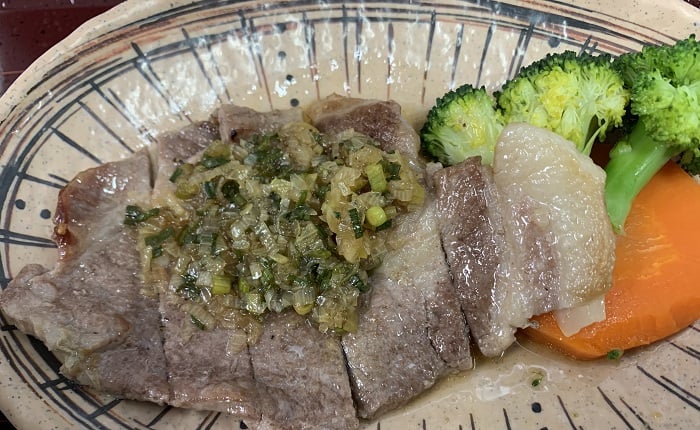 【昼食】豚肉のねぎ塩焼き