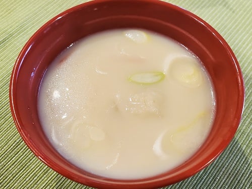 ■海老団子入り豆乳味噌汁