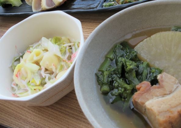大根と豚肉の煮物
春キャベツのマカロニサラダ
