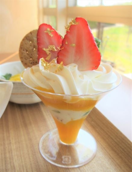 マスカルポーネ甘納豆パフェ