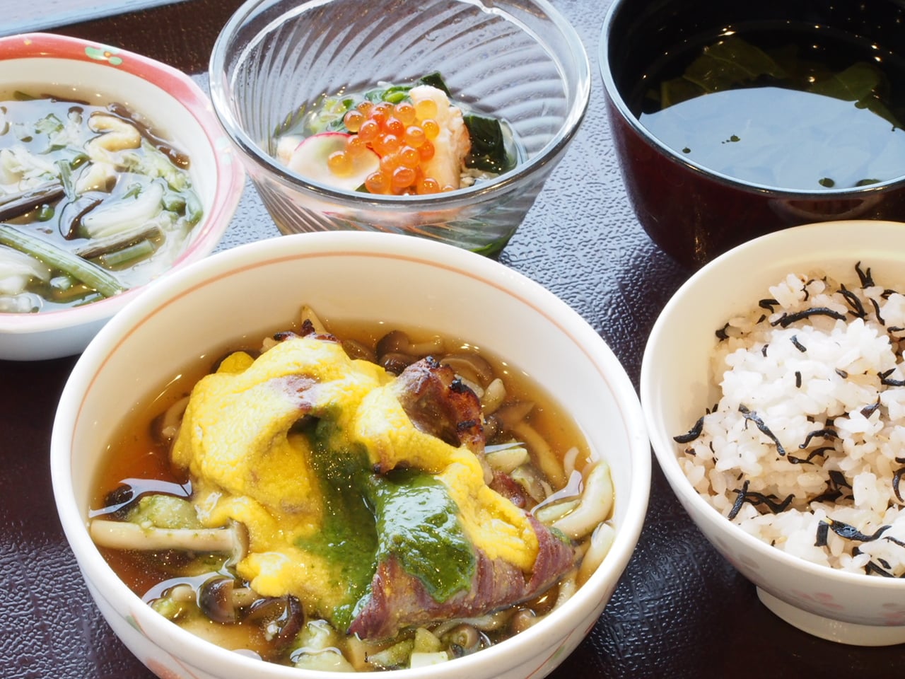 牛すきと野菜の若草焼き