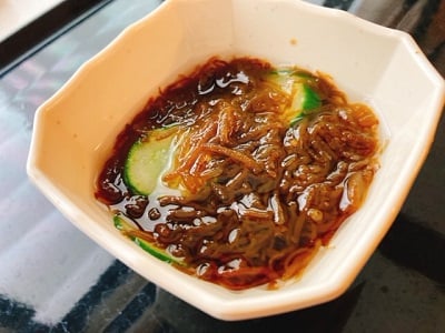 サッパリした「もずくの酢の物」
