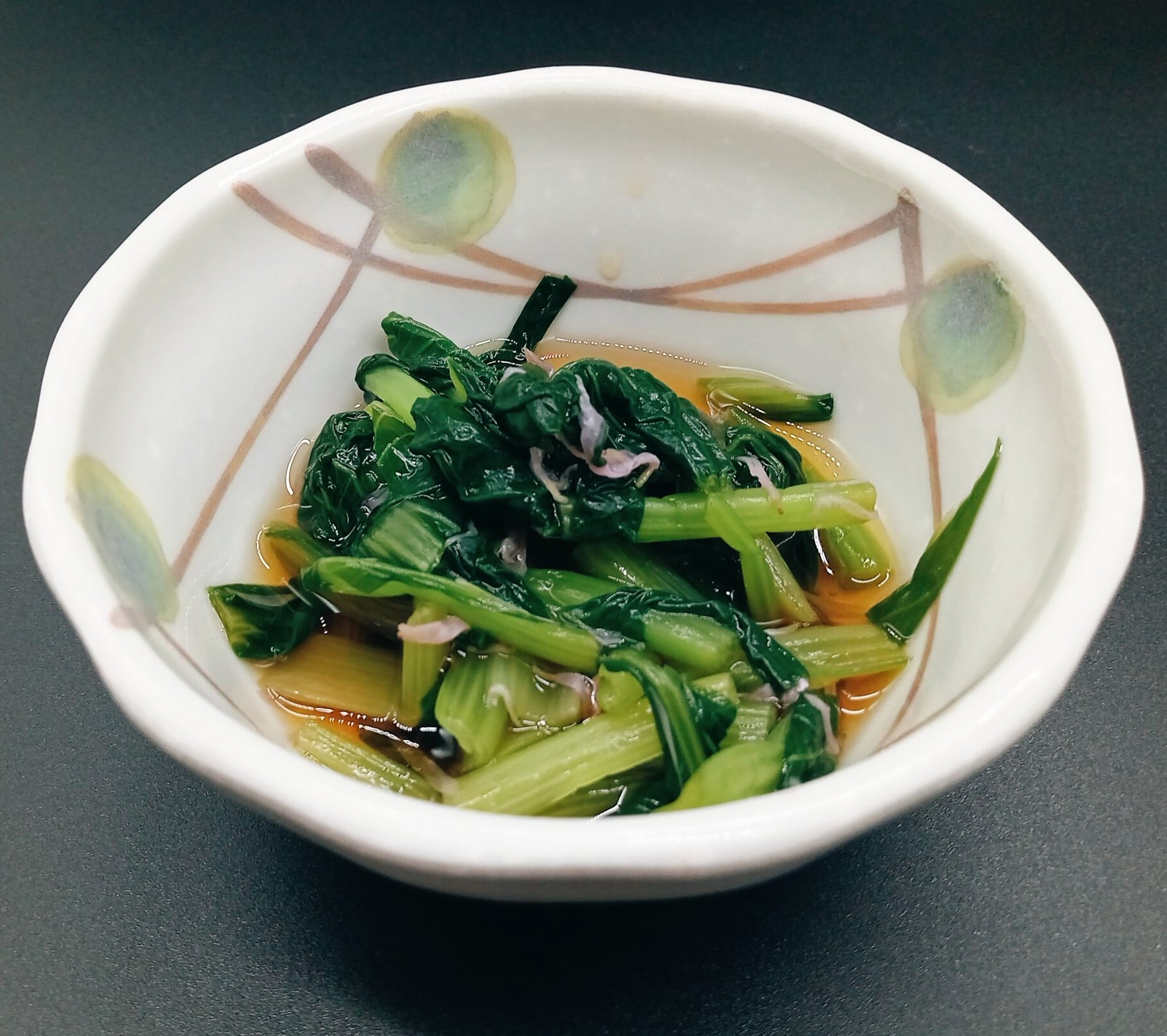 小松菜と菊の和え物