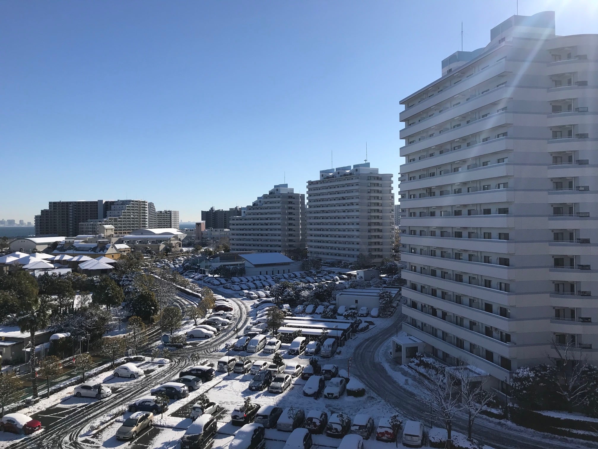 7階の東南向き・Ａタイプ居室のベランダから見た周辺の様子