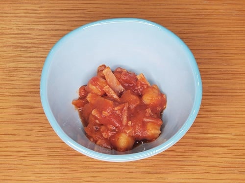 ◆ひよこ豆とベーコンのトマト煮