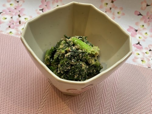 香ばしい菜の花のごま和え！