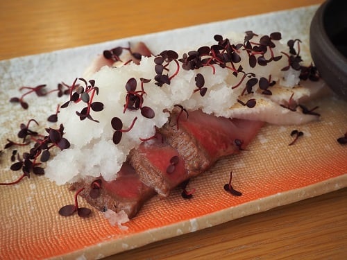 ◆ぶりの焼霜みぞれ造り