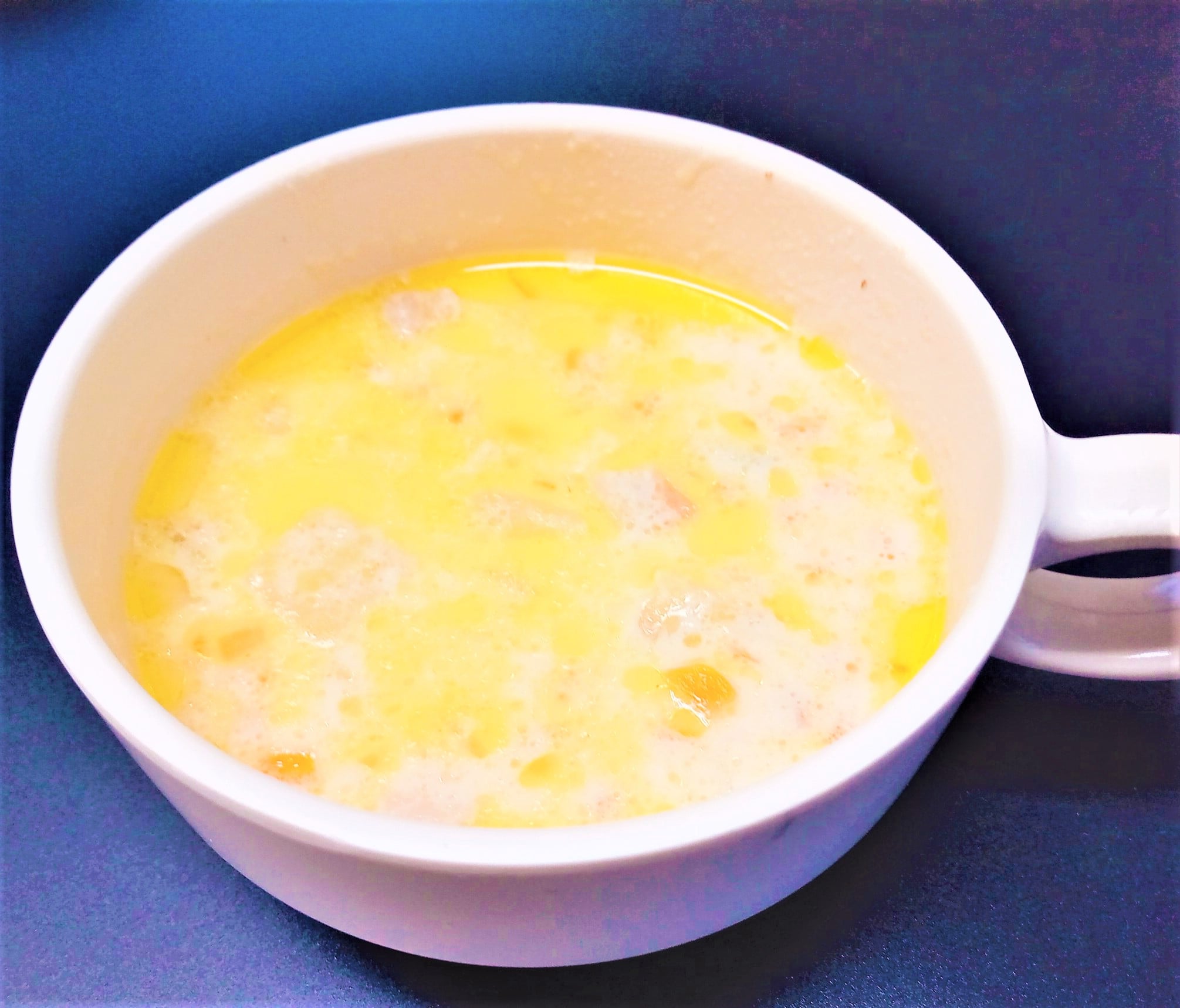 スープ：あさりとベーコンの野菜たっぷりクリームスープ
