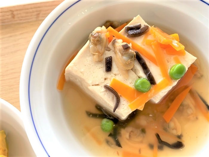 【昼食】豆腐のアサリあんかけ