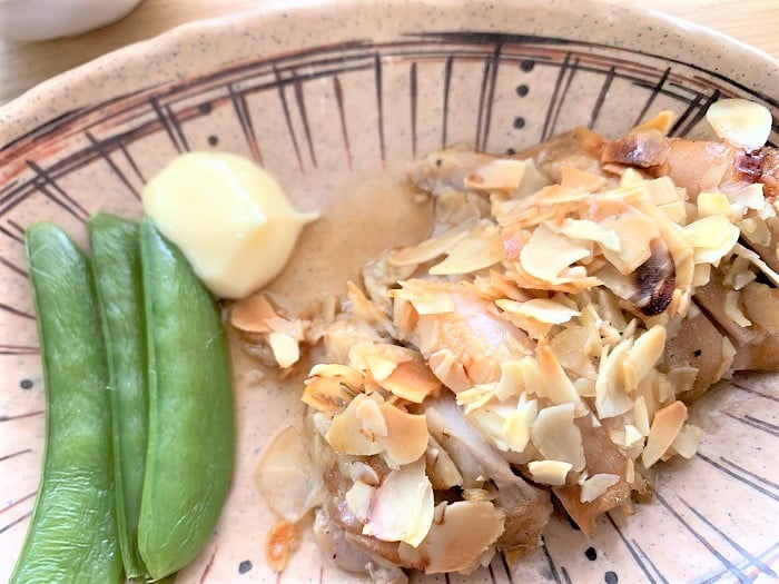 【昼食】鶏肉のアーモンド焼き