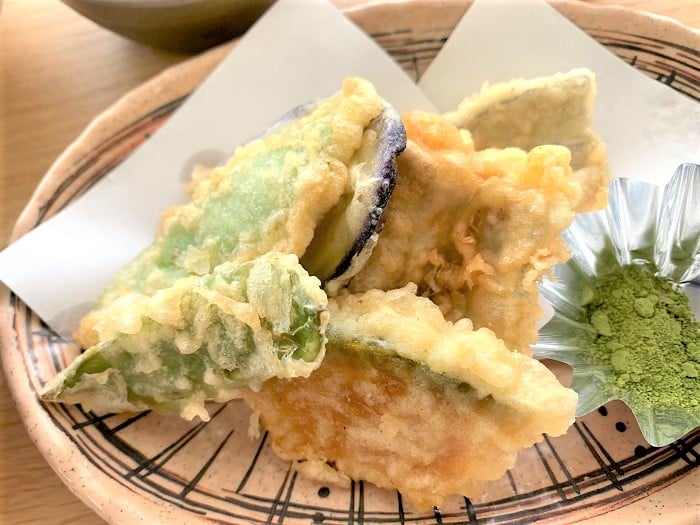 【昼食】タチウオと野菜の天ぷら