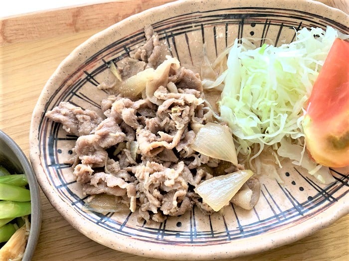 【昼食】豚肉の生姜炒め