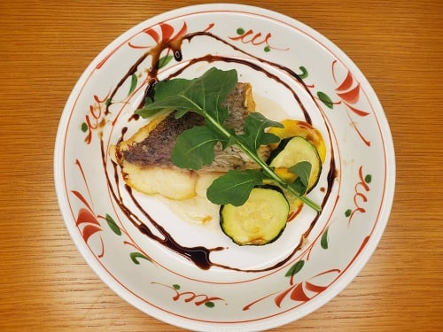 ◆鯛のソテー
～バルサミコとカリフラワーのピュレで～