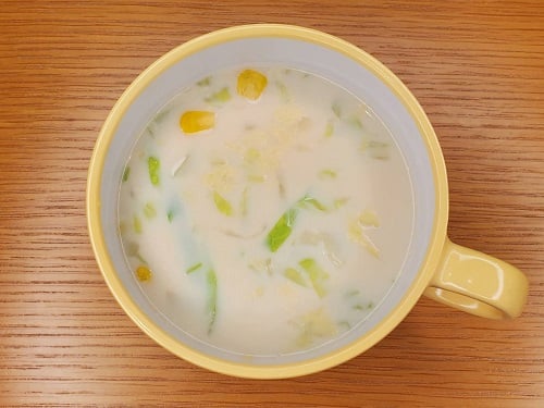 ◆キャベツとコーンの豆乳スープ