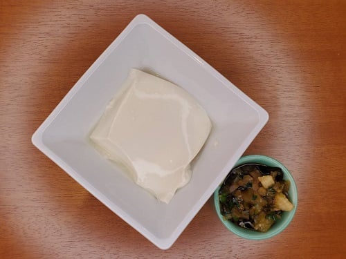 ◆手作り豆腐のたっぷり野菜香味だれ