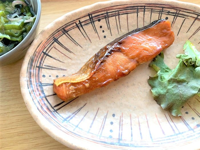 【昼食】サケの蒲焼き