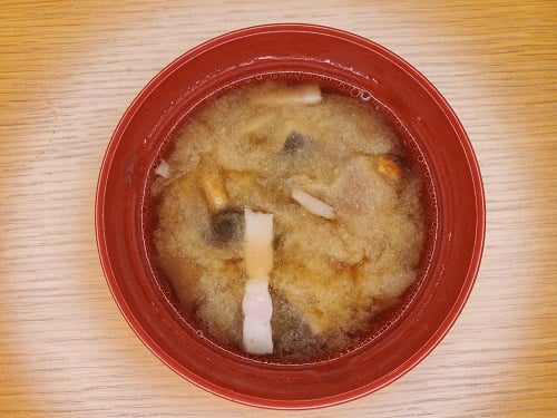 ■きのことベーコンの味噌汁