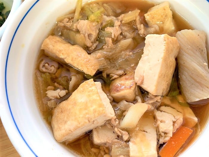 【夕食】豚肉の肉豆腐