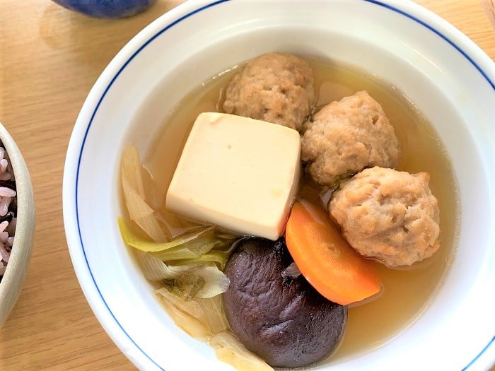 【昼食】鶏団子鍋