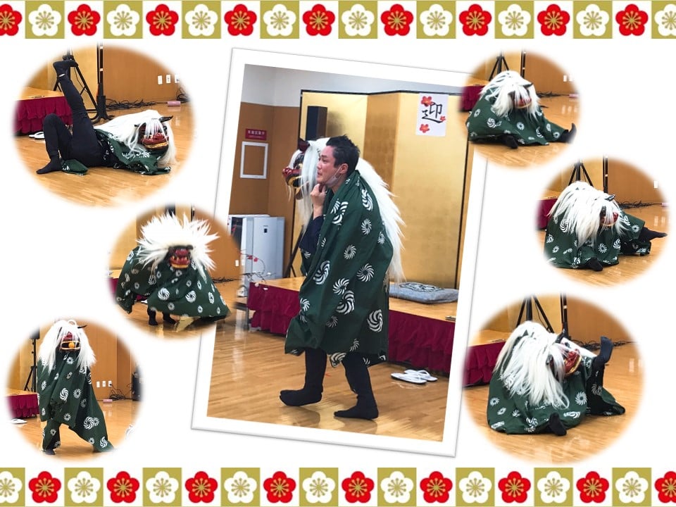 三遊亭 楽八さんによる獅子舞演舞