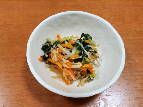 ■青梗菜ともやしのナムル