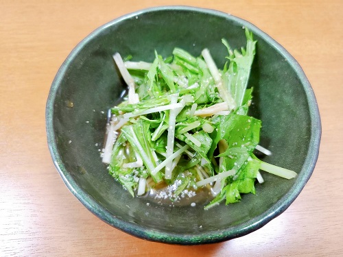 水菜とえのきの和え物