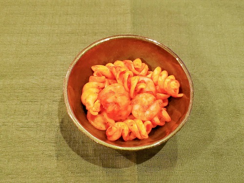 ■海老とトマトのミニパスタ