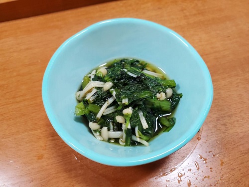 ■春菊の磯部和え