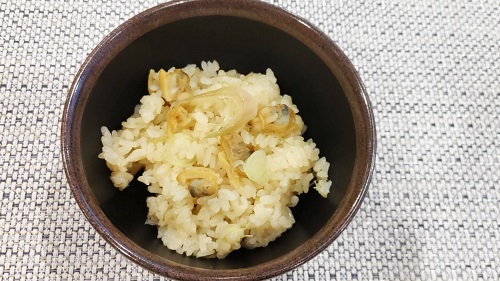 ■みょうがとあさりの炊き込みご飯