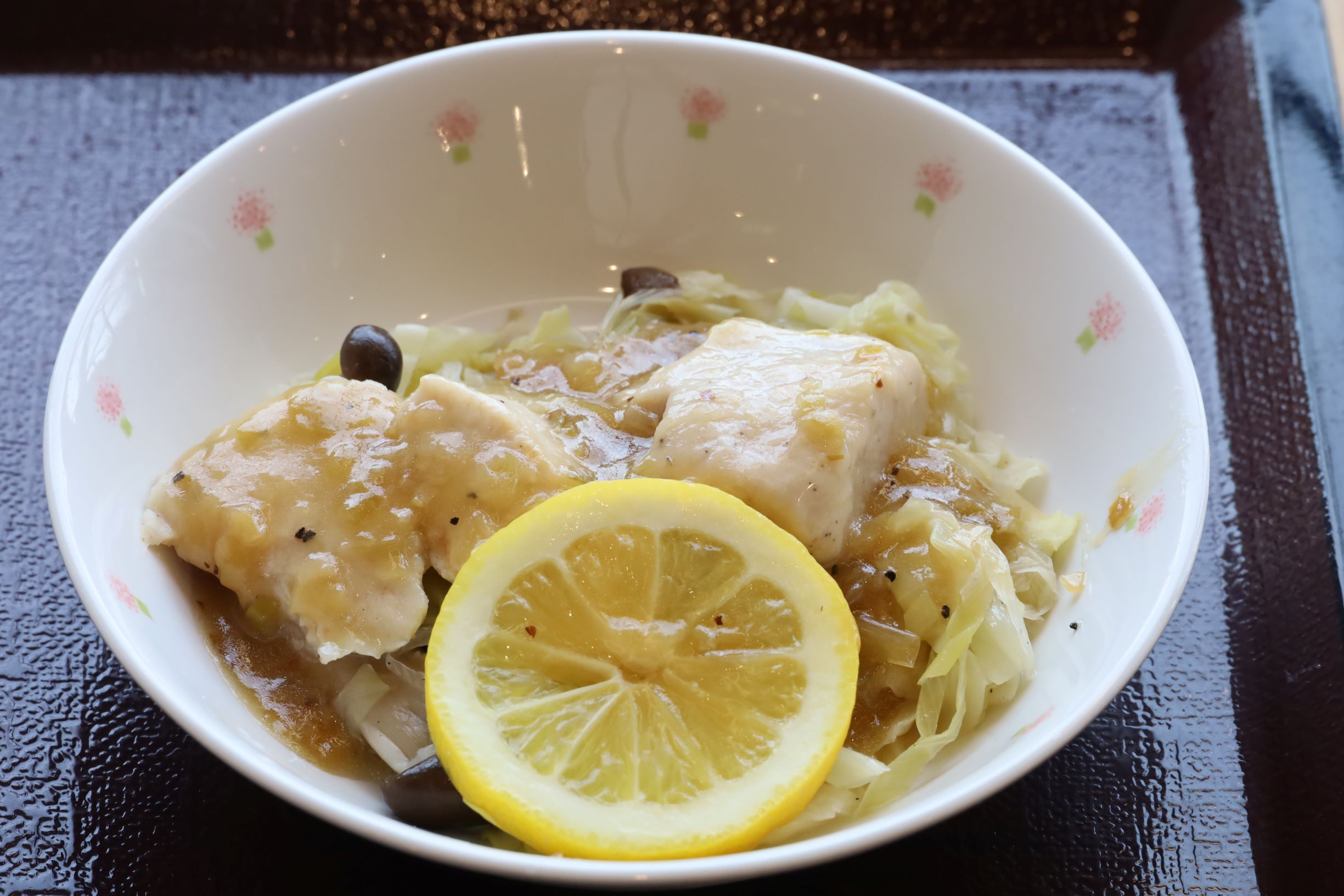 鶏胸肉のねぎレモン蒸し
