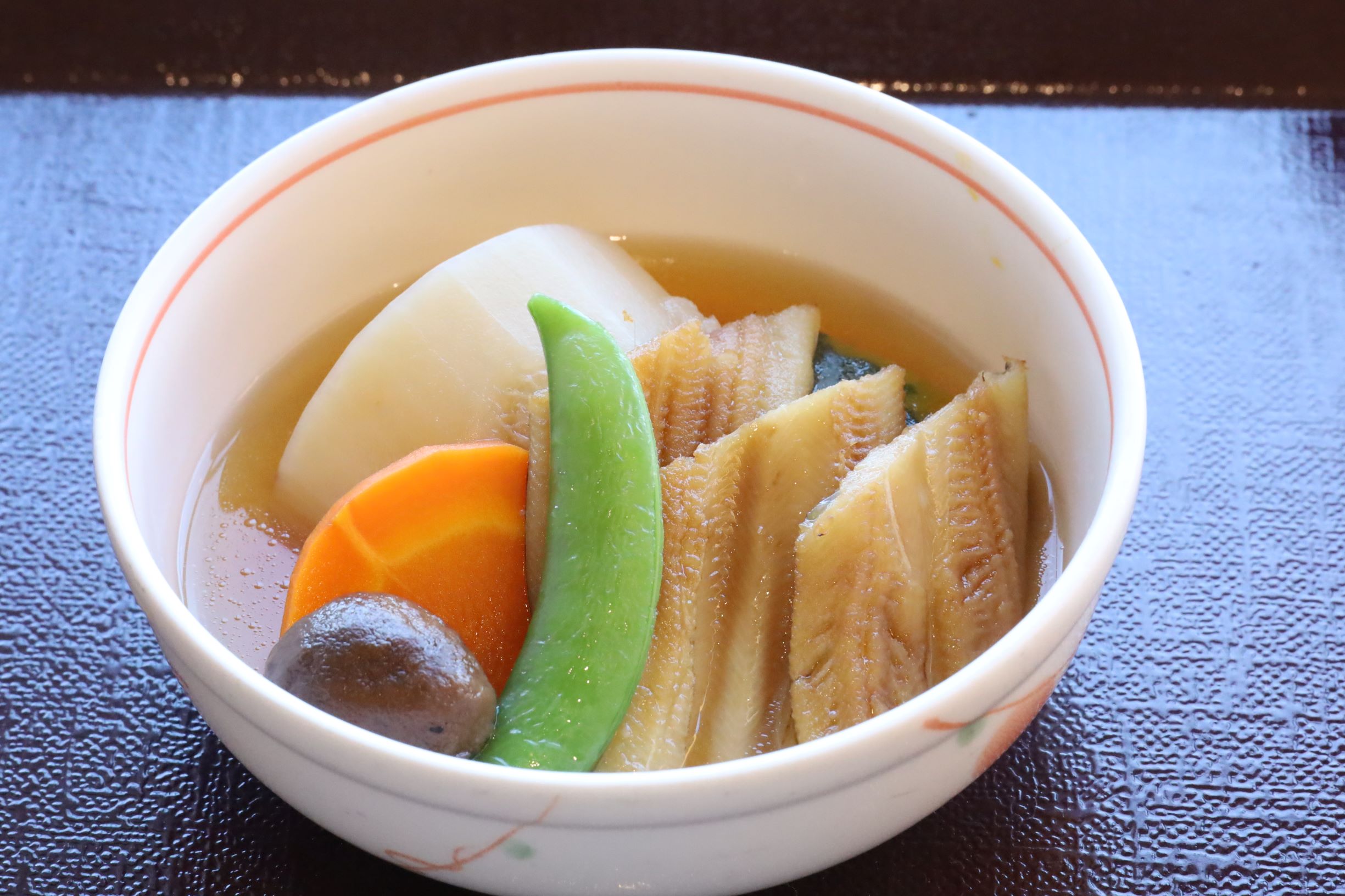 穴子と野菜の炊き合わせ