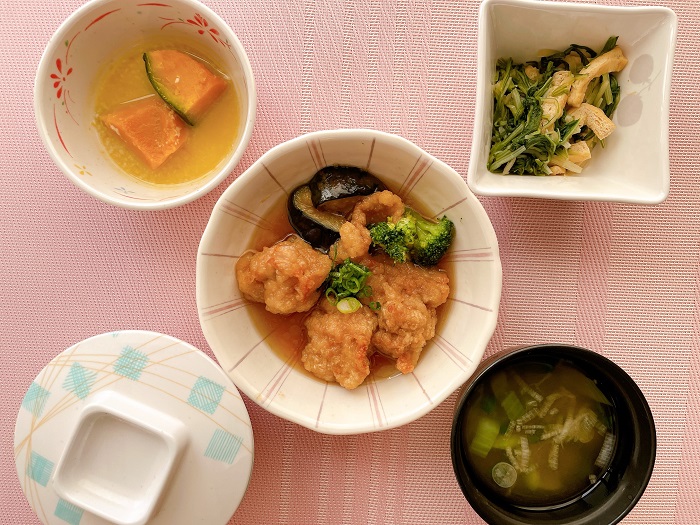 B食：揚げ鶏のおろし煮