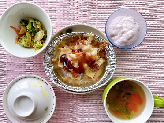 B食：厚揚げチーズ照り焼き