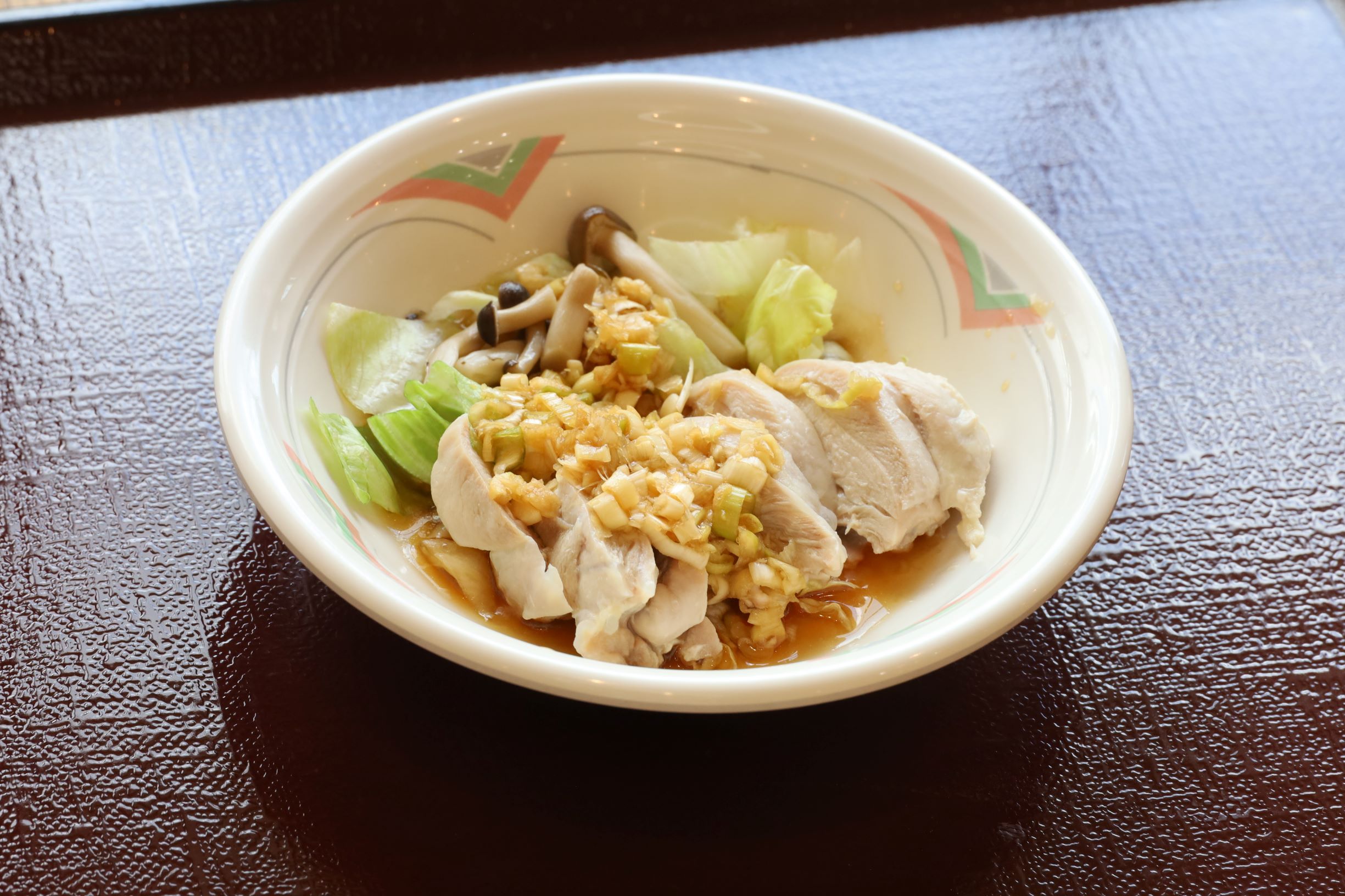 7月21日（月）   昼食Ｂ食
蒸し鶏メープル香味ソース