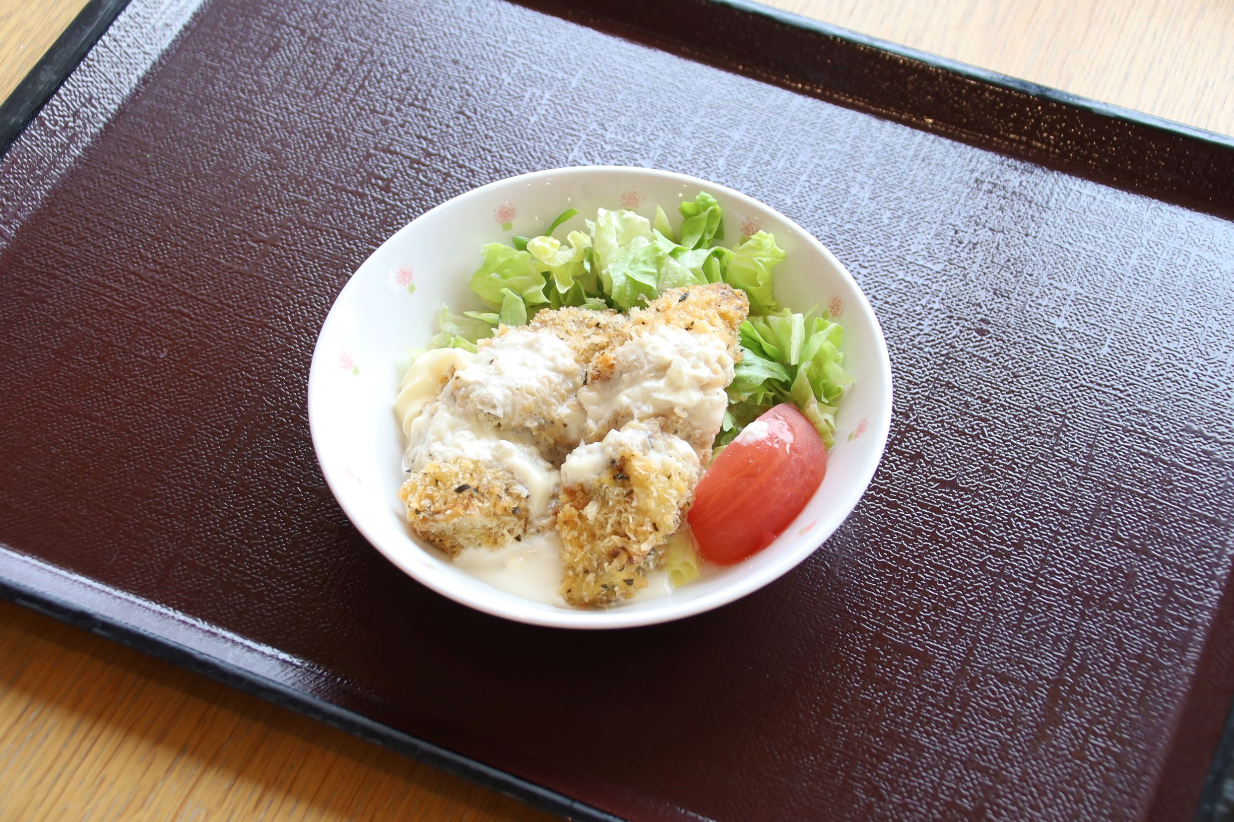 ３月21日（土）昼食　A食
ハーブ入り衣のサクサク鯵フライ