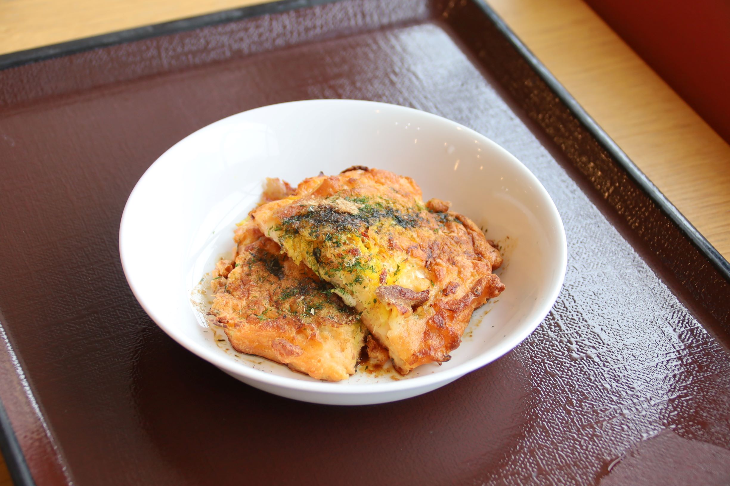 4月30日（木）昼食A食
遠州焼き（刻みたくあん入りのお好み焼き）