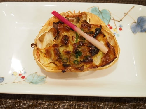 A食：蟹甲羅焼き