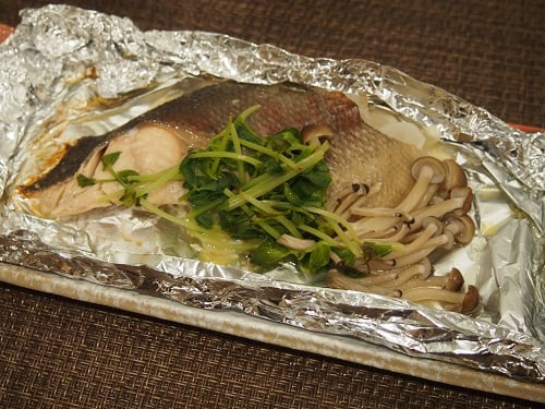 A食：鮭のホイル焼き